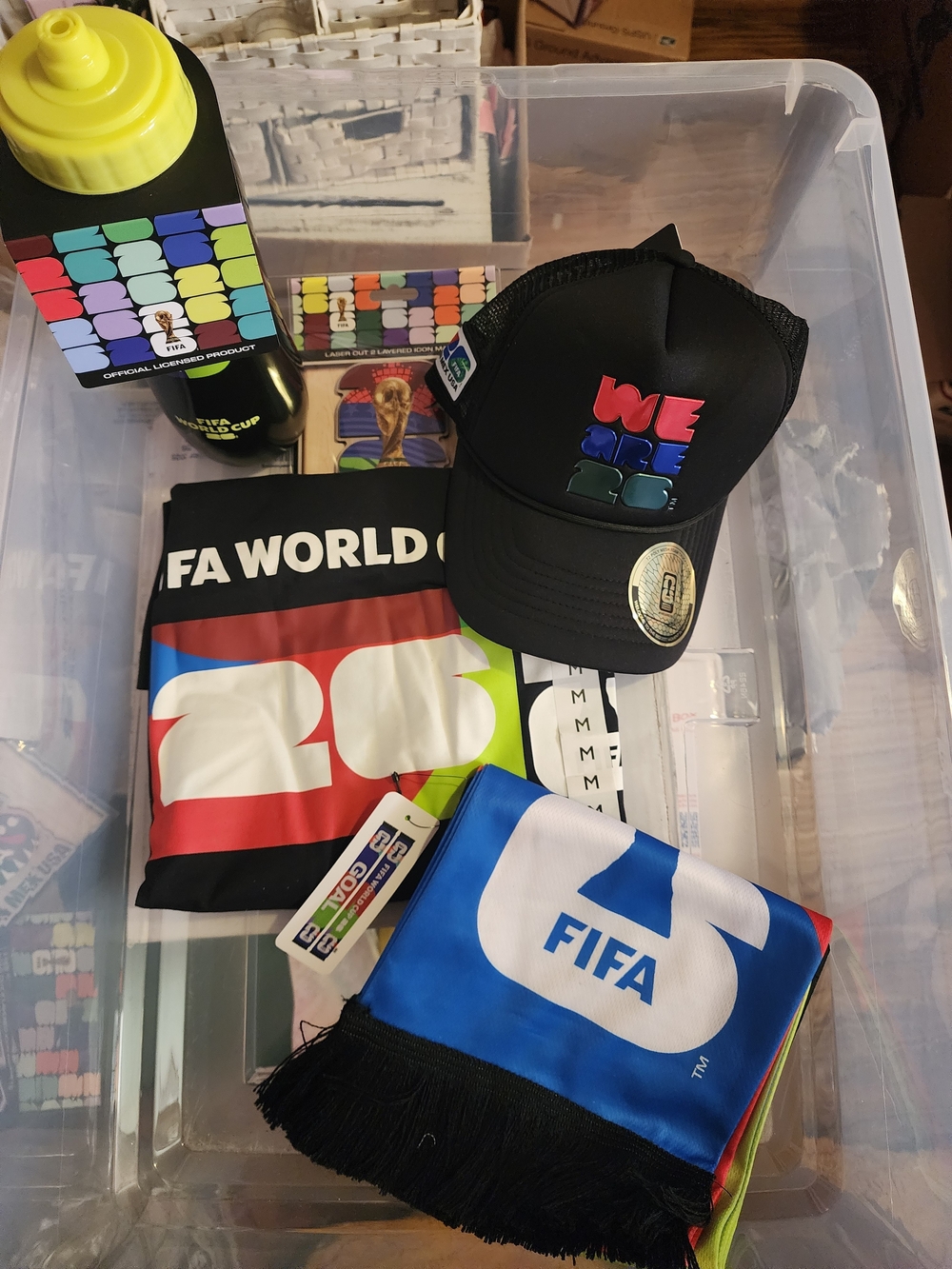 FIFA Black Memorabilla Bundle Trucker Hat with Multicolor We Are 2026